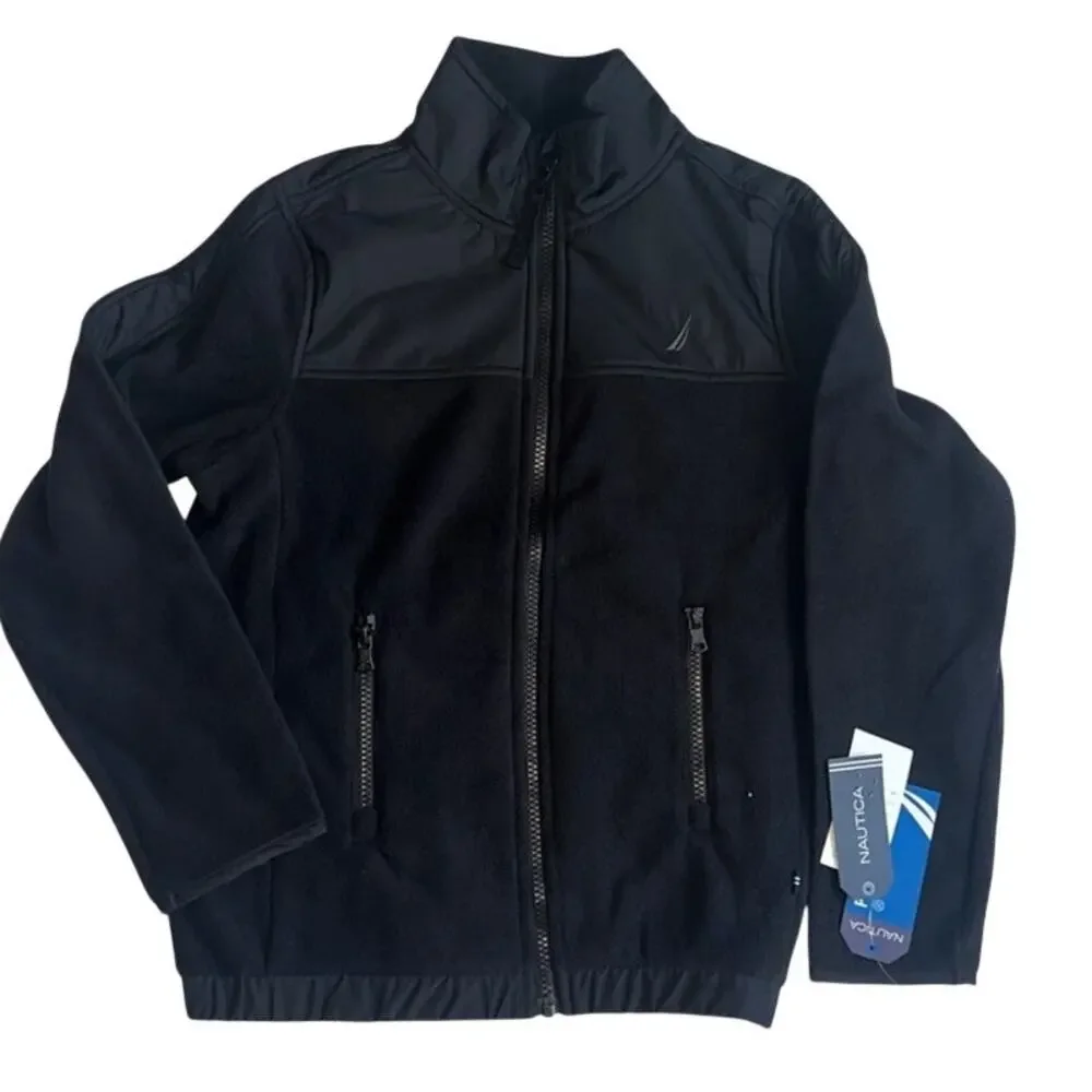Nautica Black Polar Zip-Up Jacket, 8(S) - NWT